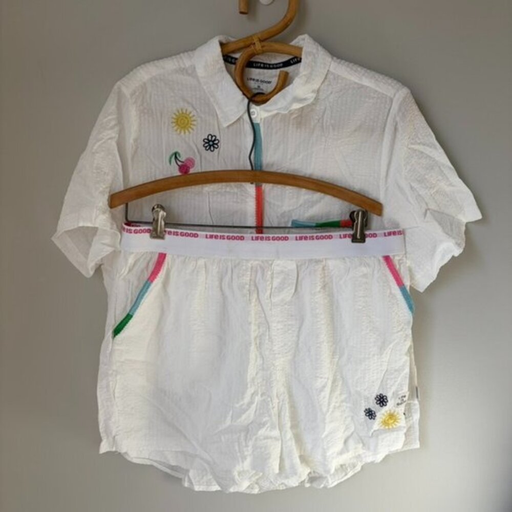 Life Is Good Two Piece Pajama Set Women's XL
